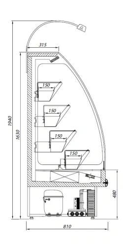 Regał chłodniczy JUKA R-1 AROMA