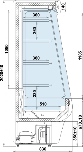 Regał chłodniczy otwarty | IGLOO RODOS