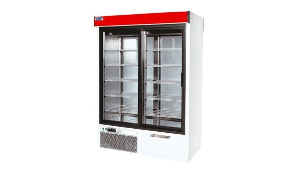 Szafa chłodnicza z podwójnymi, przeszklonymi drzwiami przesuwnymi, wysokość 2m | COLD ASTANA SW DR