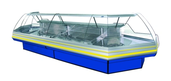 Lada chłodnicza z giętą szybą, głębokość 1165 mm COLD NAPOLI W N