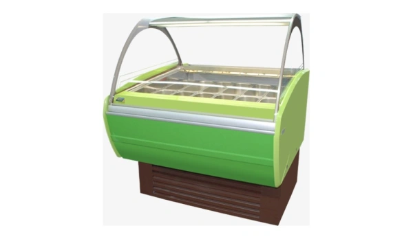 Dystrybutor do lodów, głębokość 1120 mm | stelaż pod kuwety 5,2L x 12szt/ 16szt | COLD MALIBU W DL