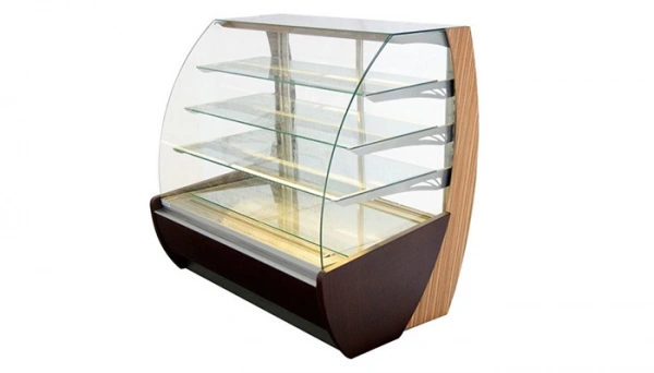 Witryna cukiernicza chłodnicza, gięta szyba | IGLOO KAMELEO