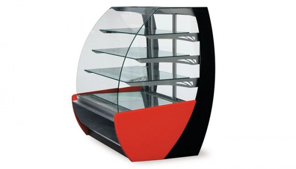 Witryna cukiernicza chłodnicza, gięta szyba | IGLOO KAMELEO