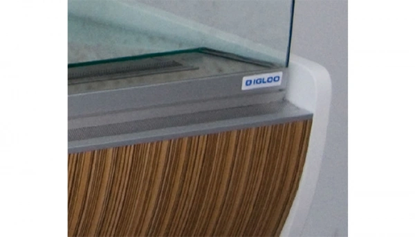 Witryna cukiernicza chłodnicza, gięta szyba | IGLOO KAMELEO