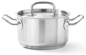 Garnek średni Kitchen Line z pokrywką 1,7 l; śr. 160 x 95 h | Hendi 836101