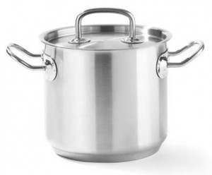 Garnek wysoki Kitchen Line z pokrywką 2,8 l; śr. 160 x 140 h | Hendi 837108