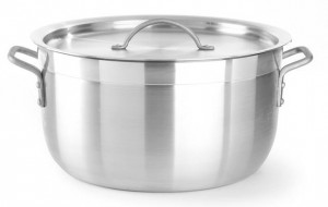 Garnek średni aluminiowy Profi Line z pokrywką 13 l; śr. 320 x 180 h | Hendi 610107