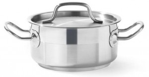 Garnek niski Profi Line z pokrywką 1,5 l, śr. 160 x 75 h | Hendi 830000