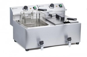 Frytownica MASTERPRO z kranem spustowym - 2 x 8L | Hendi 209301