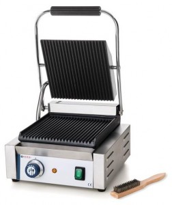Grill kontaktowy pojedyńczy góra i dół ryflowane | Hendi 263501