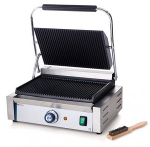 Grill kontaktowy PANINI - ryflowany | Hendi 263655