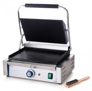 Grill kontaktowy PANINI - ryflowano-gładki | Hendi 263662