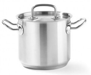 Garnek wysoki Kitchen Line z pokrywką 9 l; śr. 240 x 200 h | Hendi 837306