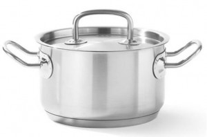 Garnek średni Kitchen Line z pokrywką 15 l; śr. 320 x 190 h | Hendi 836507