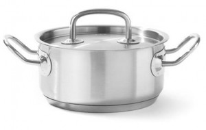Garnek niski Kitchen Line z pokrywką 12 l; śr. 320 x 150 h | Hendi 836040