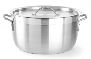 Garnek średni aluminiowy Profi Line z pokrywką 18 l; śr. 360 x 200 h | Hendi 610206