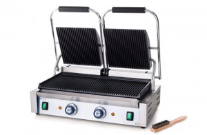 Grill kontaktowy podwójny - ryflowany | Hendi 263709