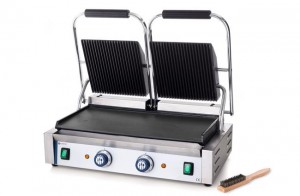 Grill kontaktowy podwójny - ryflowano-gładki | Hendi 263808