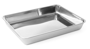 Pojemnik na mięso stalowy - 410 x 315 x 55 mm