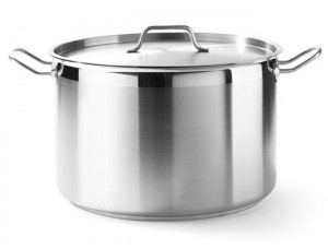 Garnek średni Profi Line z pokrywką 23,5 l; śr. 360 x 230 h | Hendi 831700