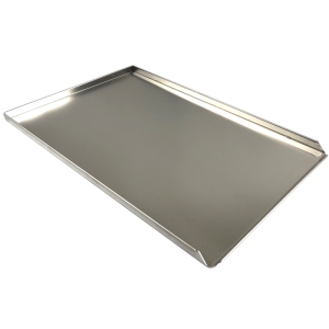 Taca wystawowa aluminiowa prostokątna z rantem