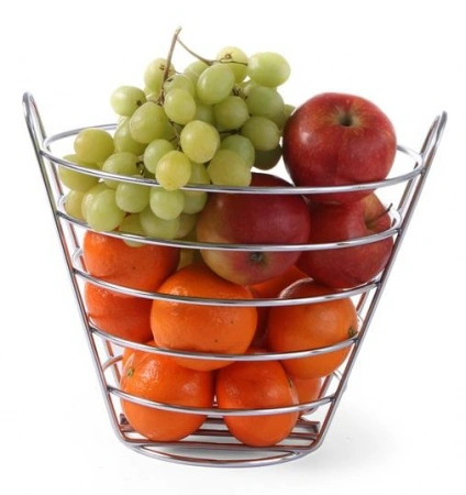 Koszyk do pieczywa i owoców - okrągły, stalowy 1