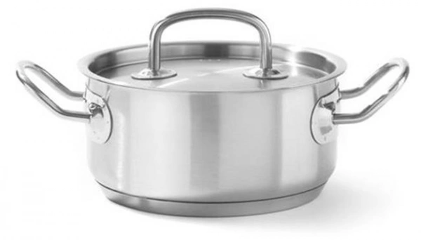Garnek niski Kitchen Line z pokrywką 1,5 l; śr. 160 x 75 h | Hendi 836002