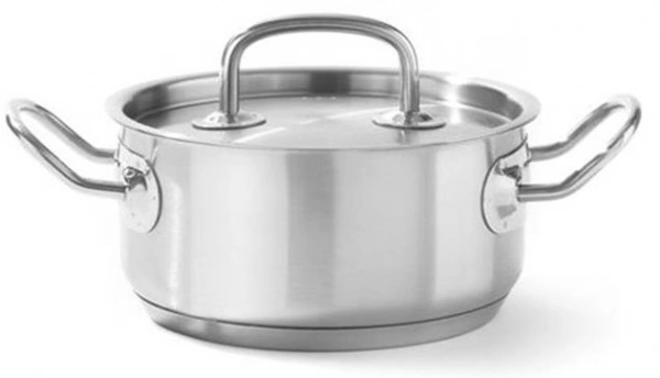 Garnek niski Kitchen Line z pokrywką 3 l; śr. 200 x 95 h | Hendi 836019