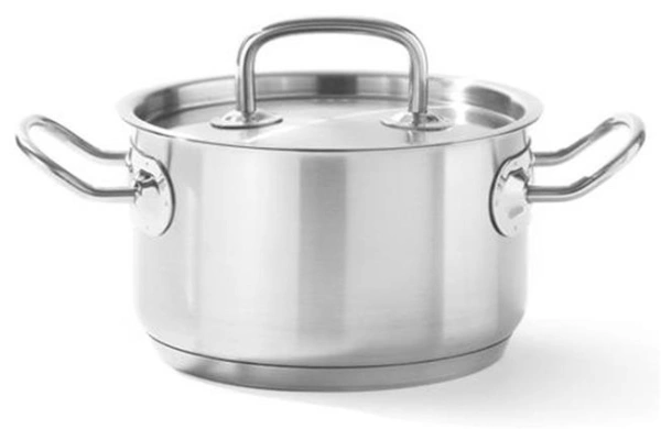 Garnek średni Kitchen Line z pokrywką 9 l; śr. 280 x 155 h | Hendi 836408