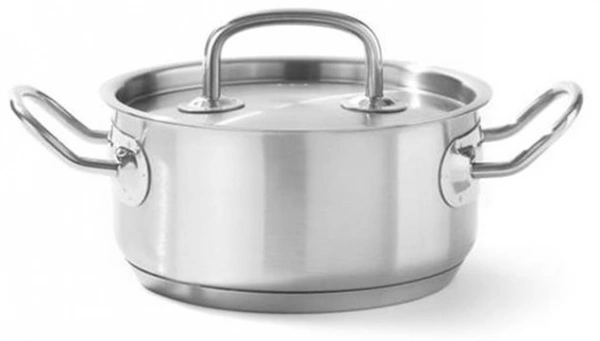 Garnek niski Kitchen Line z pokrywką 5 l; śr. 240 x 115 h | Hendi 836026