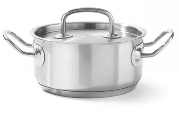 Garnek niski Kitchen Line z pokrywką 12 l; śr. 320 x 150 h | Hendi 836040