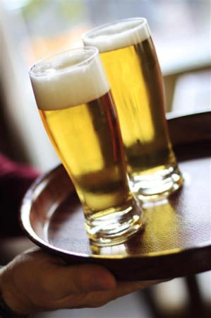 Taca antypoślizgowa drewniana - okrągła, z wysokim rantem śr. 360, h 30 mm | Hendi 507766