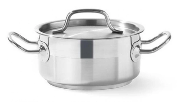 Garnek niski Profi Line z pokrywką 7,5 l; śr. 280 x 120 h | Hendi 830505