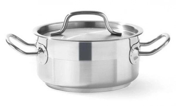 Garnek niski Profi Line z pokrywką 12 l; śr. 320 x 150 h | Hendi 830604