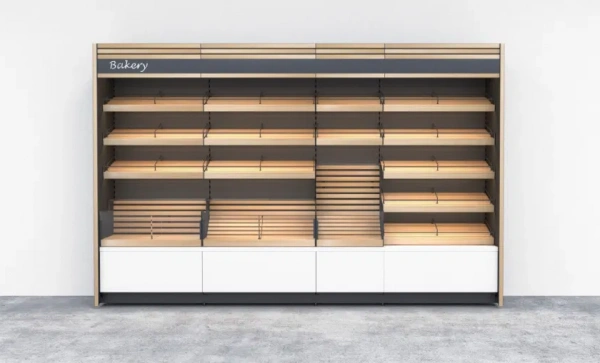 Regał piekarniczy z półkami drewnianymi | KSYLOS