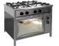 Trzon 4-palnikowy na gaz z piekarnikiem elektrycznym