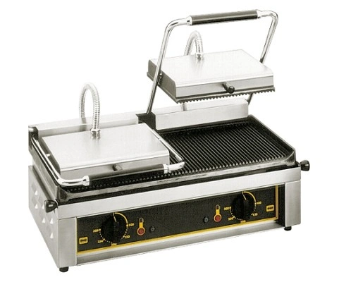 Kontakt grill podwójny Roller Grill ryflowany