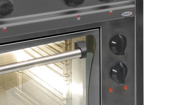 Trzon gastronomiczny ośmiopalnikowy gazowy z piekarnikami elektrycznymi