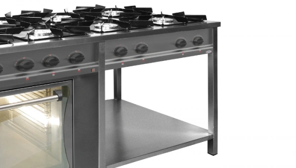 Trzon gastronomiczny ośmiopalnikowy gazowy z piekarnikiem gazowym
