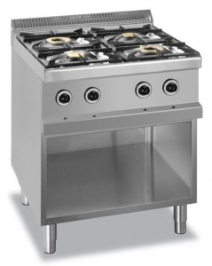 KUCHNIE GAZOWE NA PODSTAWIE Z TRZECH STRON ZAMKNIĘTEJ 4- palnikowa