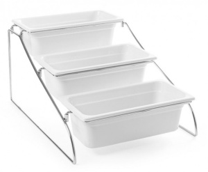 Stojak bufetowy z pojemnikami GN 1/3 z melaminy zestaw | Hendi 561911