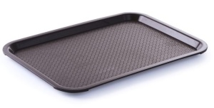 Taca z polipropylenu - FAST FOOD 305x415 mm brązowa | Hendi 878941