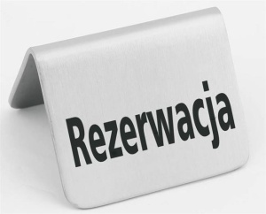 Tabliczka informacyjna Rezerwacja | Hendi 663714