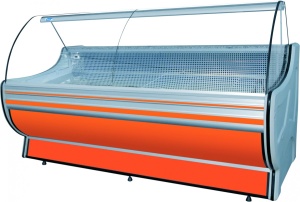 Lada chłodnicza z giętą szybą, głębokość 1055mm | COLD RODA W G