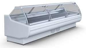 Lada chłodnicza z chłodzeniem grawitacyjnym, ekspozycja 900mm, głębokość 1190mm | IGLOO SANTIAGO DEEP