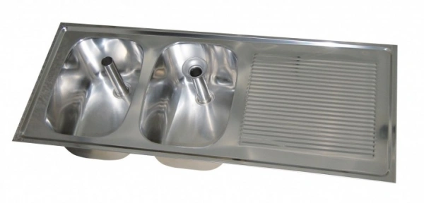 Kratka ociekowa z dwoma zlewami 1200 x 500 mm