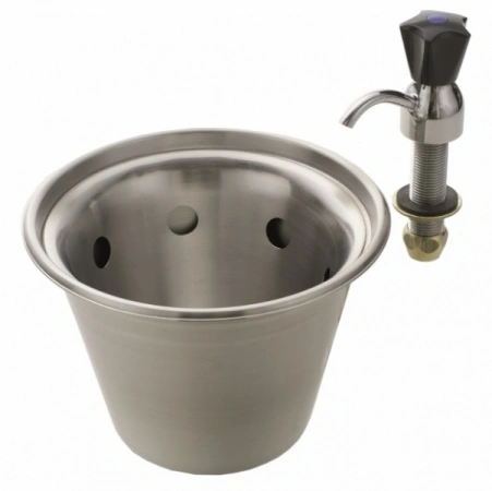 Płuczka do gałkownicy z kranem wpuszczana w blat