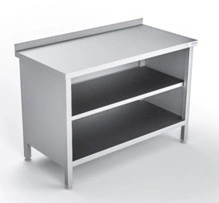 Stół nierdzewny z szafką otwartą - 80-180 cm