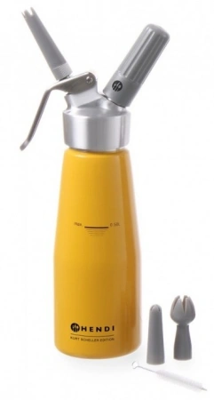 Syfon do bitej śmietany Kurt Scheller Edition żółty | Hendi 975855