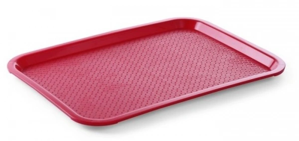 Taca z polipropylenu - FAST FOOD 305x415 mm czerwona | Hendi 878910